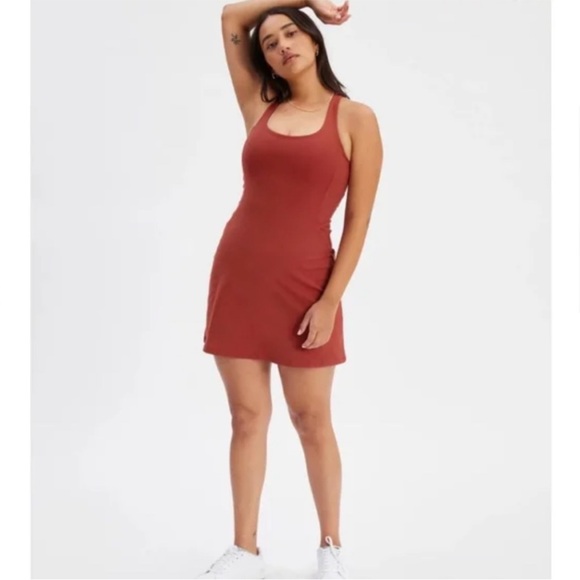 Girlfriend collective ember Paloma racer back exercise dress tennis gym preppy S - Picture 1 of 9